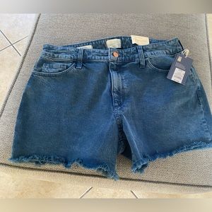 Cutoff jean shorts